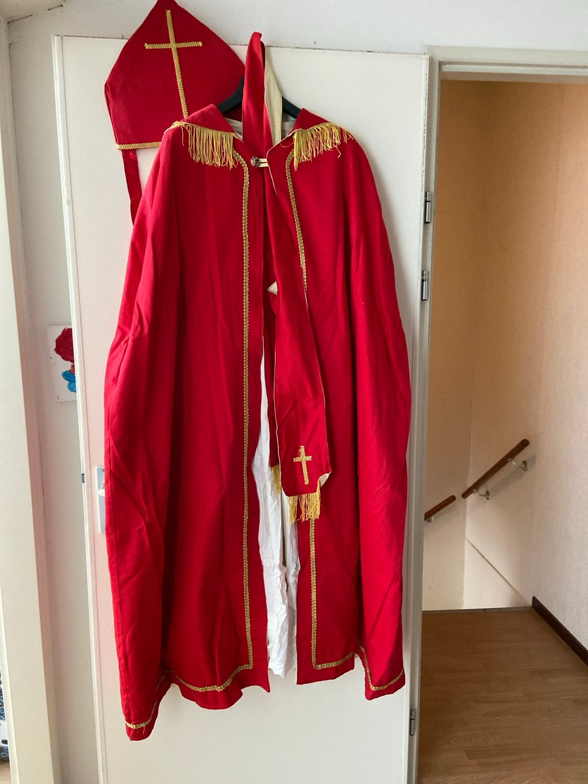 Sinterklaas Kostuum - Mantel en Mijter, Ophalen of Verzenden, Gebruikt, Pak of Jurk
