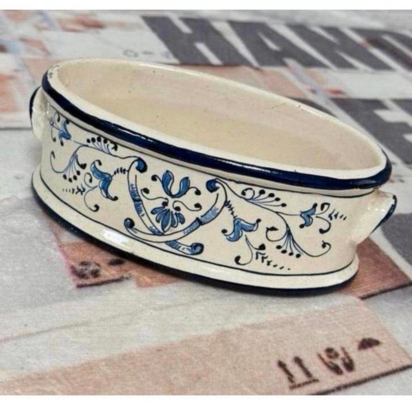 Vintage 20 x 10 CM Delftsblauw plantenbak klein delfts-blauw, Ophalen of Verzenden
