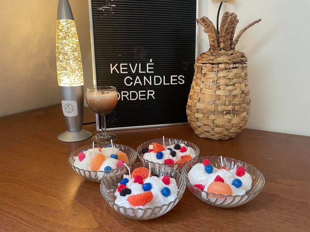 Kaars “fruit fiësta” van keflé candles, Huis en Inrichting, Overige materialen, Overige kleuren, Nieuw, Ophalen of Verzenden