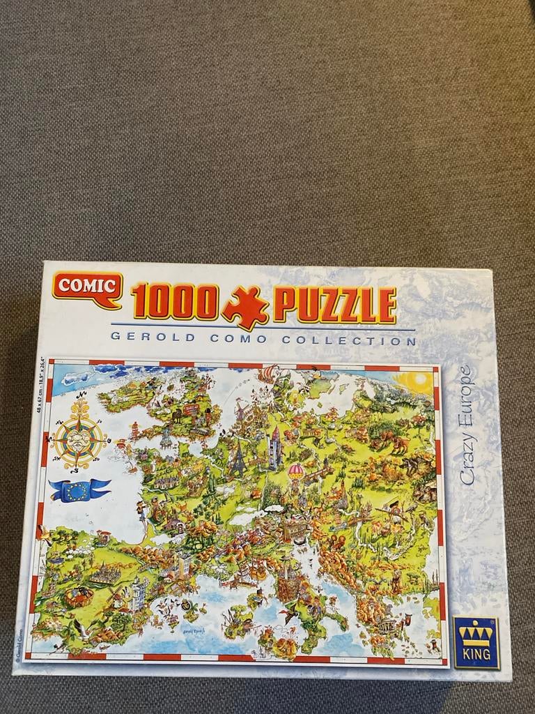 Comic 1000 Puzzel Gerold Como Collection Crazy Europe, Ophalen, 500 t/m 1500 stukjes, Gebruikt, Legpuzzel