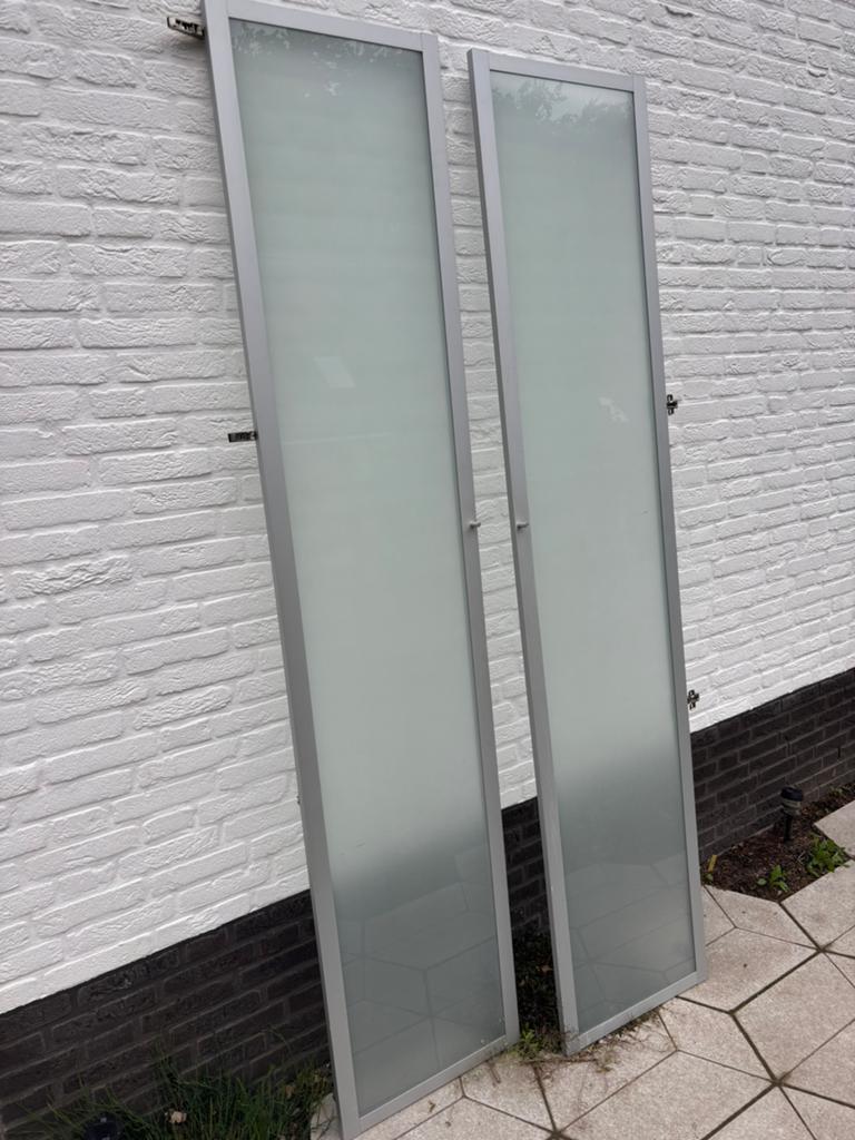 Ikea Pax melkglas deuren (2x) 50x229, Ophalen, Gebruikt, 200 cm of meer, 50 tot 100 cm