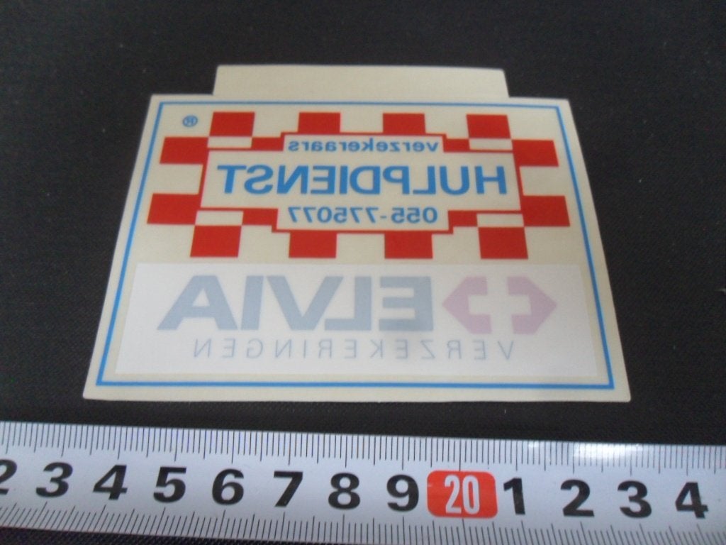 sticker raamsticker auto verzekeraars hulpdienst ELVIA *, Ophalen of Verzenden, Zo goed als nieuw