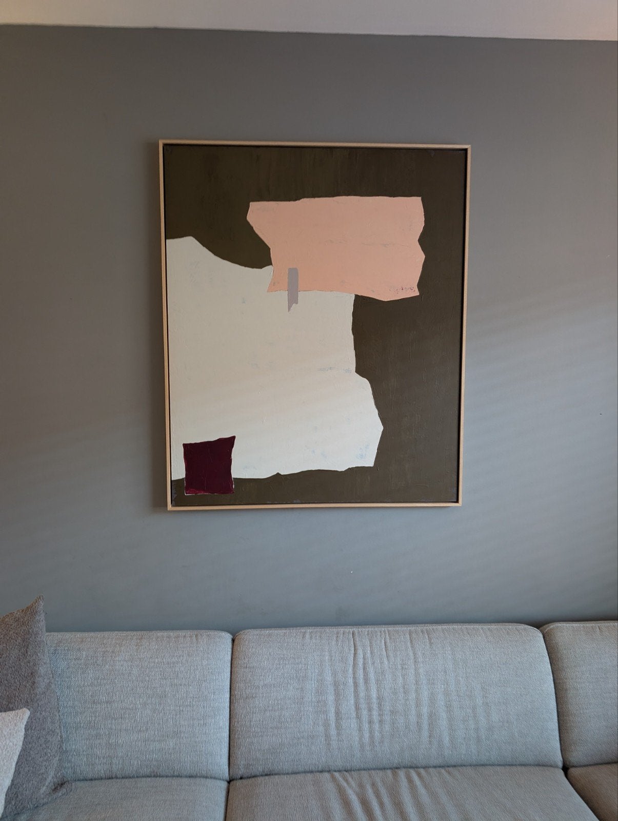 Nieuw! HKliving Schilderij Abstract - Mustard/Nude, Antiek en Kunst, Ophalen of Verzenden