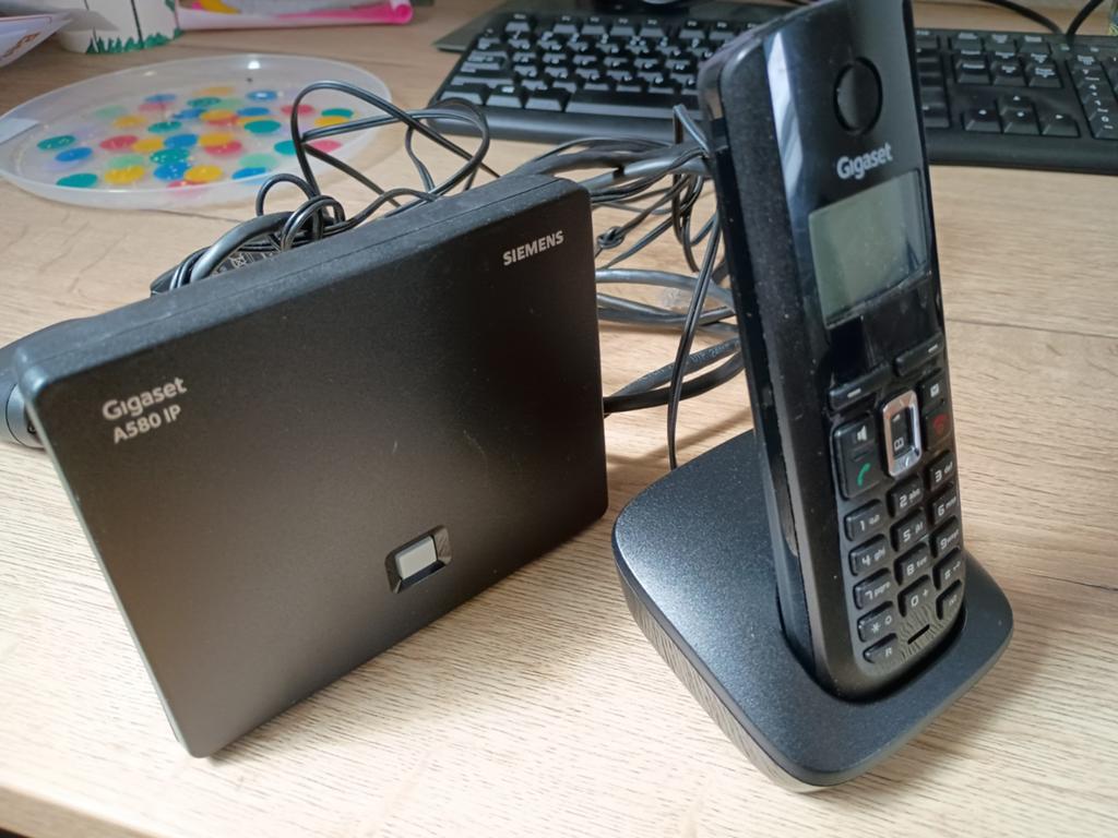 Siemens Gigaset A580 IP Basisstation en Handset, Ophalen of Verzenden, Gebruikt, 1 handset