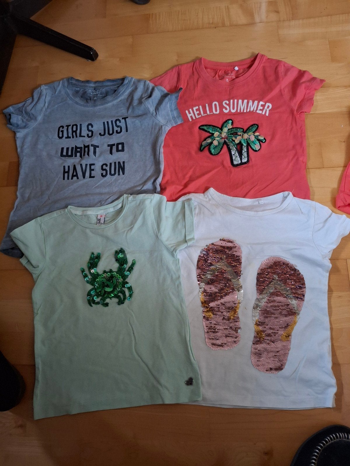 4 zomershirtjes,  meisje,  110-116, Ophalen of Verzenden, Maat 110