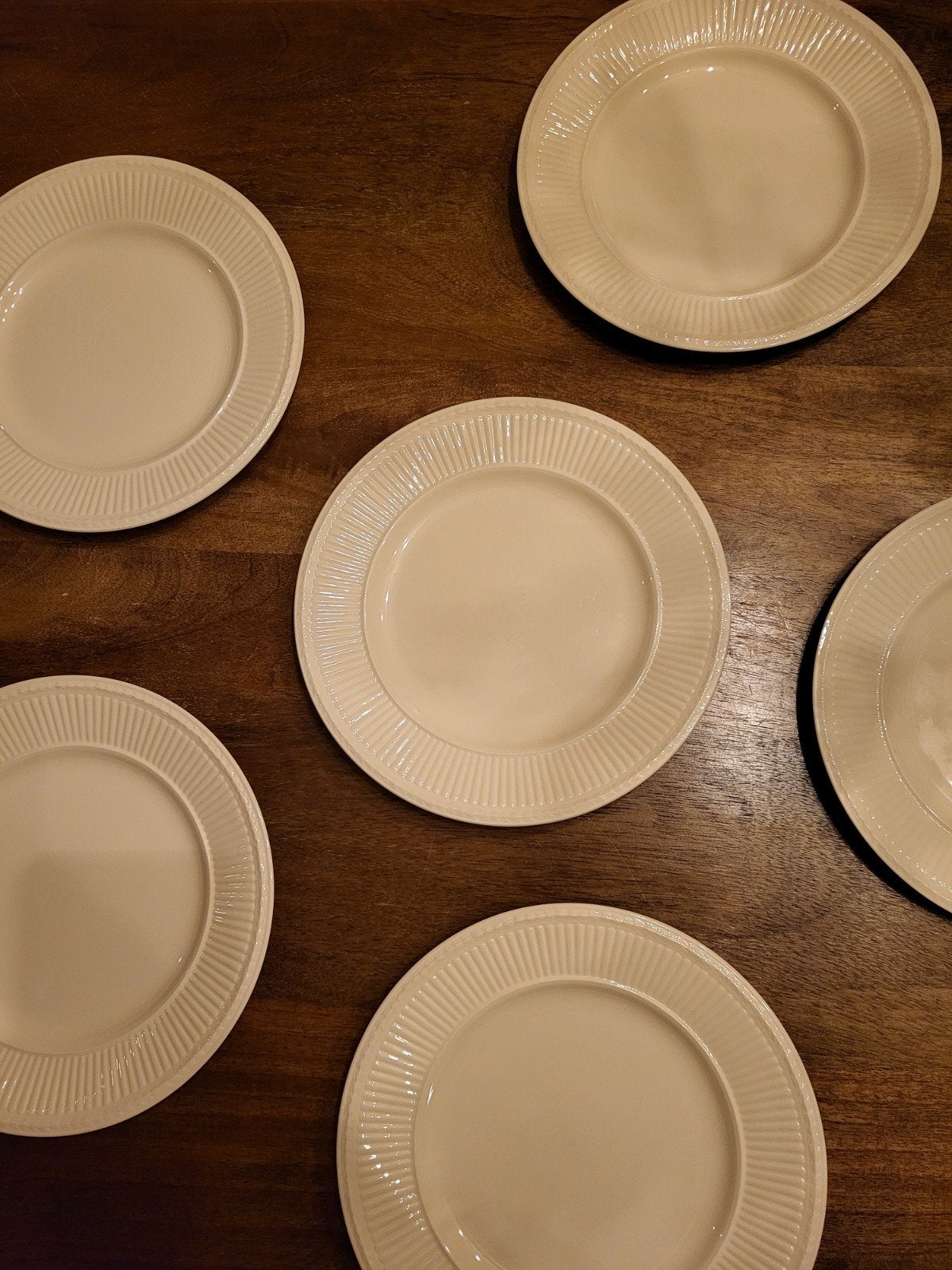 Wedgewood Edme borden 23 cm - 6 stuks, Ophalen, Gebruikt, Klassiek, Bord(en)