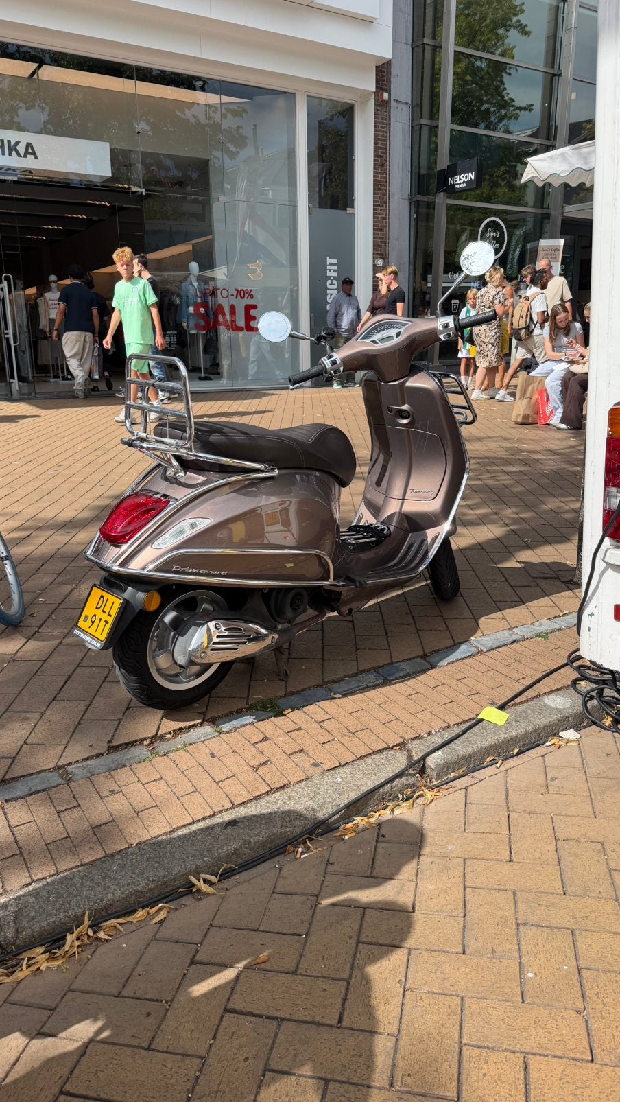 Vespa primavera 45km gele plaat  (2017), Ophalen, Overige modellen, 49 cc, Zo goed als nieuw