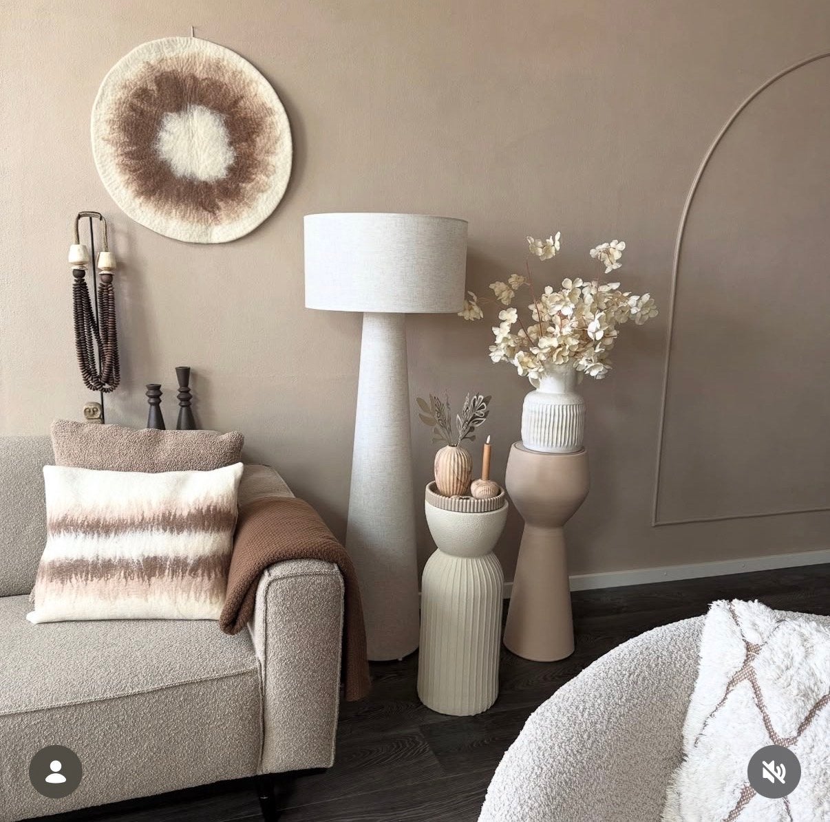 Vloerlamp Pandia Kwantum - Nieuwstaat, Ophalen, Zo goed als nieuw, Textiel, 100 tot 150 cm