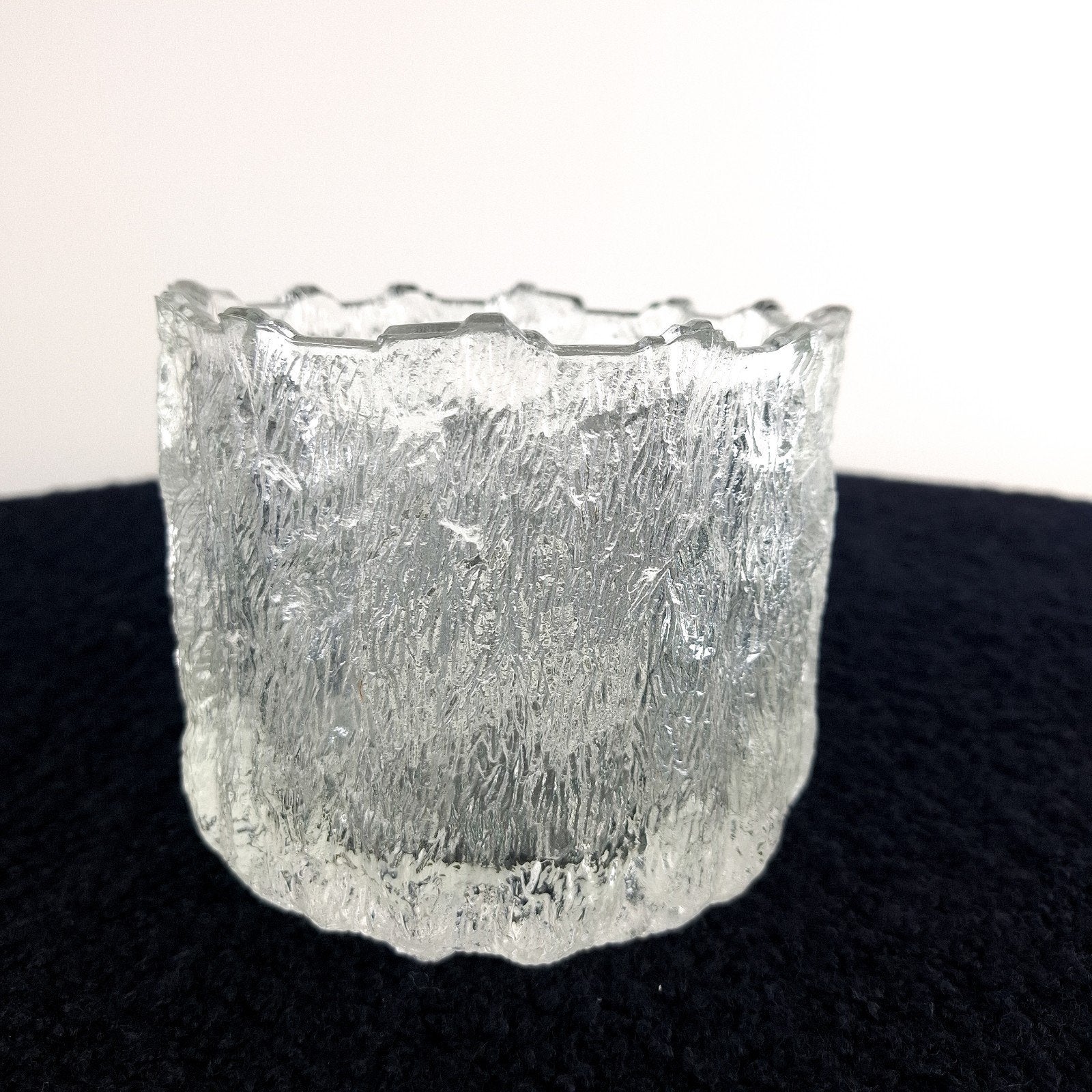 Vintage Pukeberg ijsglas vaas/ijsemmer mid century jaren 70, Antiek en Kunst, Antiek | Glas en Kristal, Ophalen of Verzenden