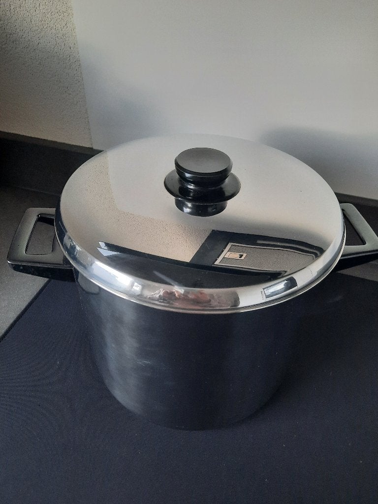 Frituur/ kookpan, Met deksel, Ophalen of Verzenden, Zo goed als nieuw, Rvs