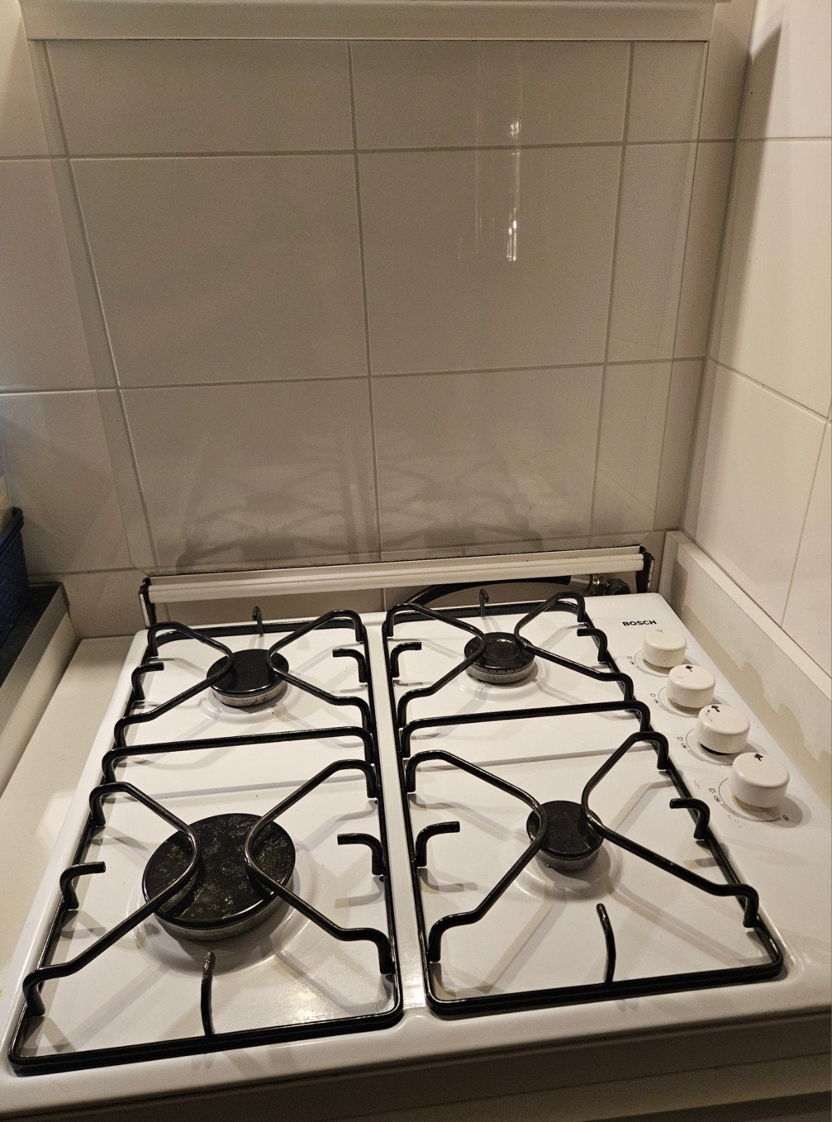 Gasfornuis met glazen deksel - Bosch, Ophalen, Gebruikt, 4 kookzones, Gas