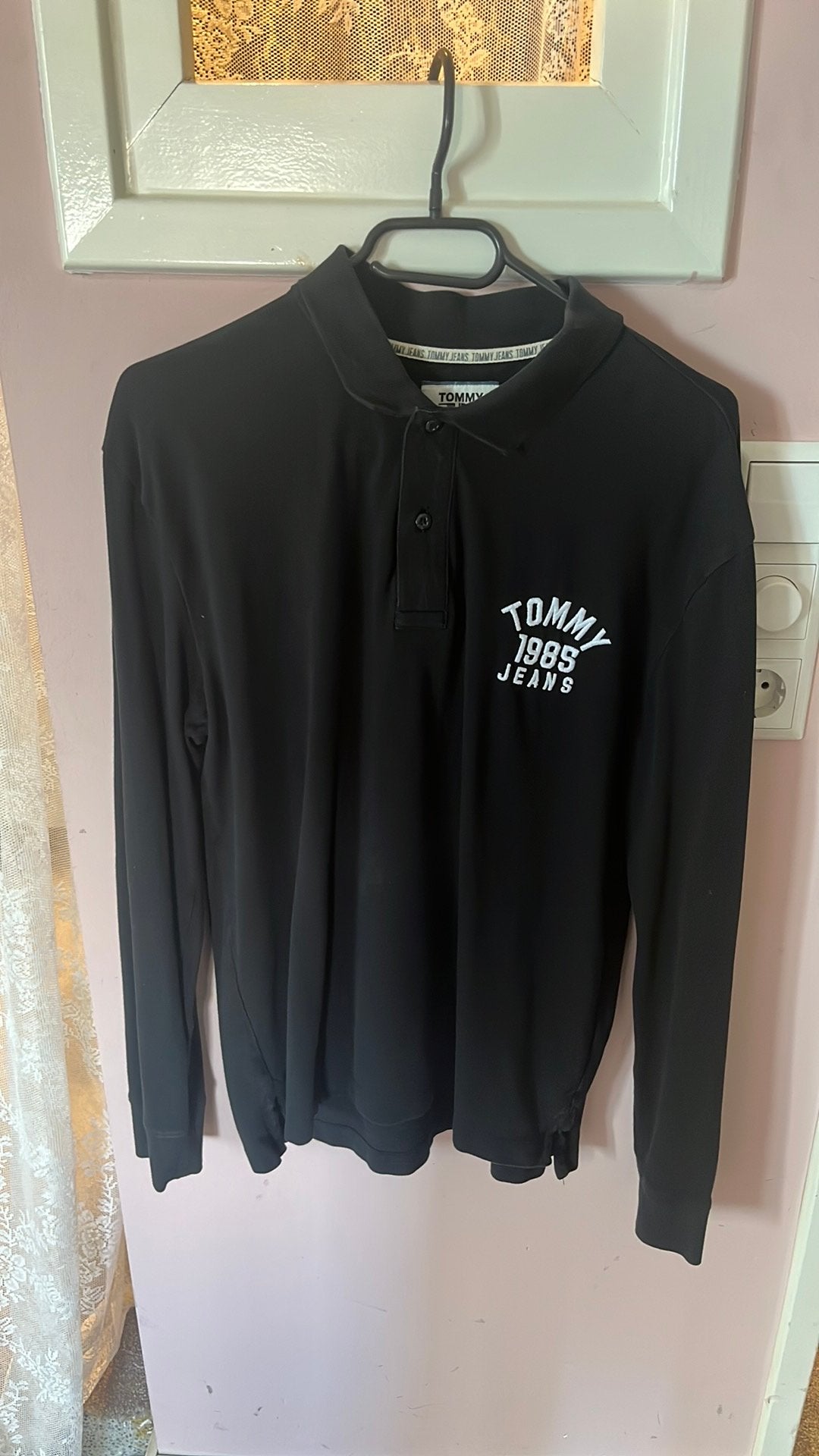 Tommy hilfiger M lange mouwen, Ophalen of Verzenden, Zo goed als nieuw, Maat 48/50 (M), Zwart