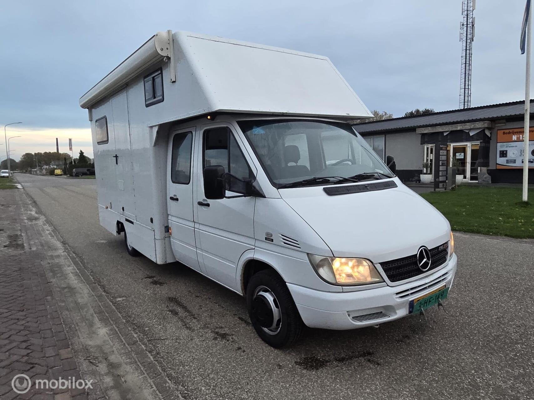 Mercedes 412D, CrossCamper, dubbel cabine, Caravans en Kamperen, Campers, Mercedes-Benz, Bedrijf, Airconditioning, Airbags