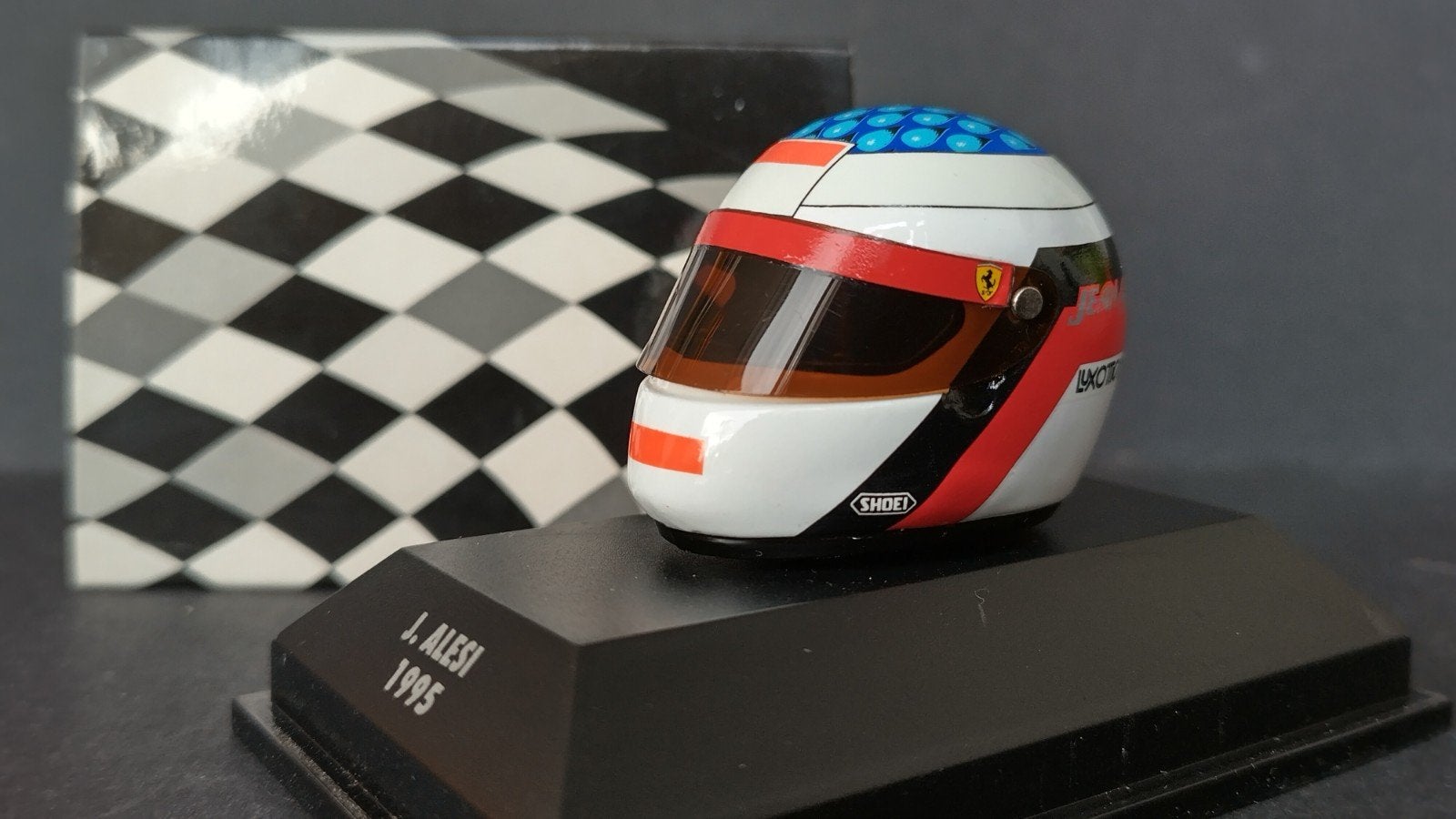 Helm Jean Alesi Ferrari 1;8 Minichamps Pol, Hobby en Vrije tijd, Modelauto's | 1:5 tot 1:12, Auto, Verzenden, ., Nieuw