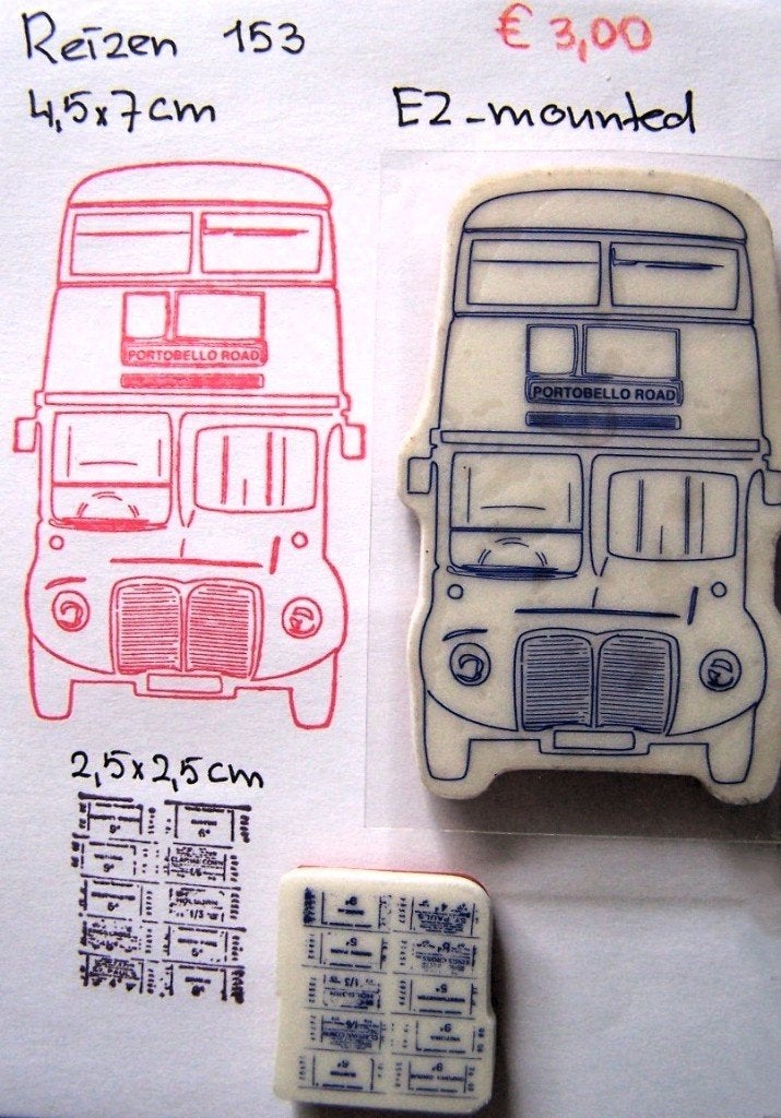 Reizen 153 EZ-mounted stempel, Hobby en Vrije tijd, Stempelen, Ophalen of Verzenden, Gebruikt, EZ-mounted stempel