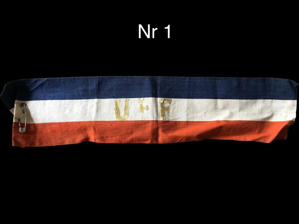 Pre-War UFF armband (1), Verzamelen, Militaria | Tweede Wereldoorlog, Ophalen of Verzenden, Overige gebieden