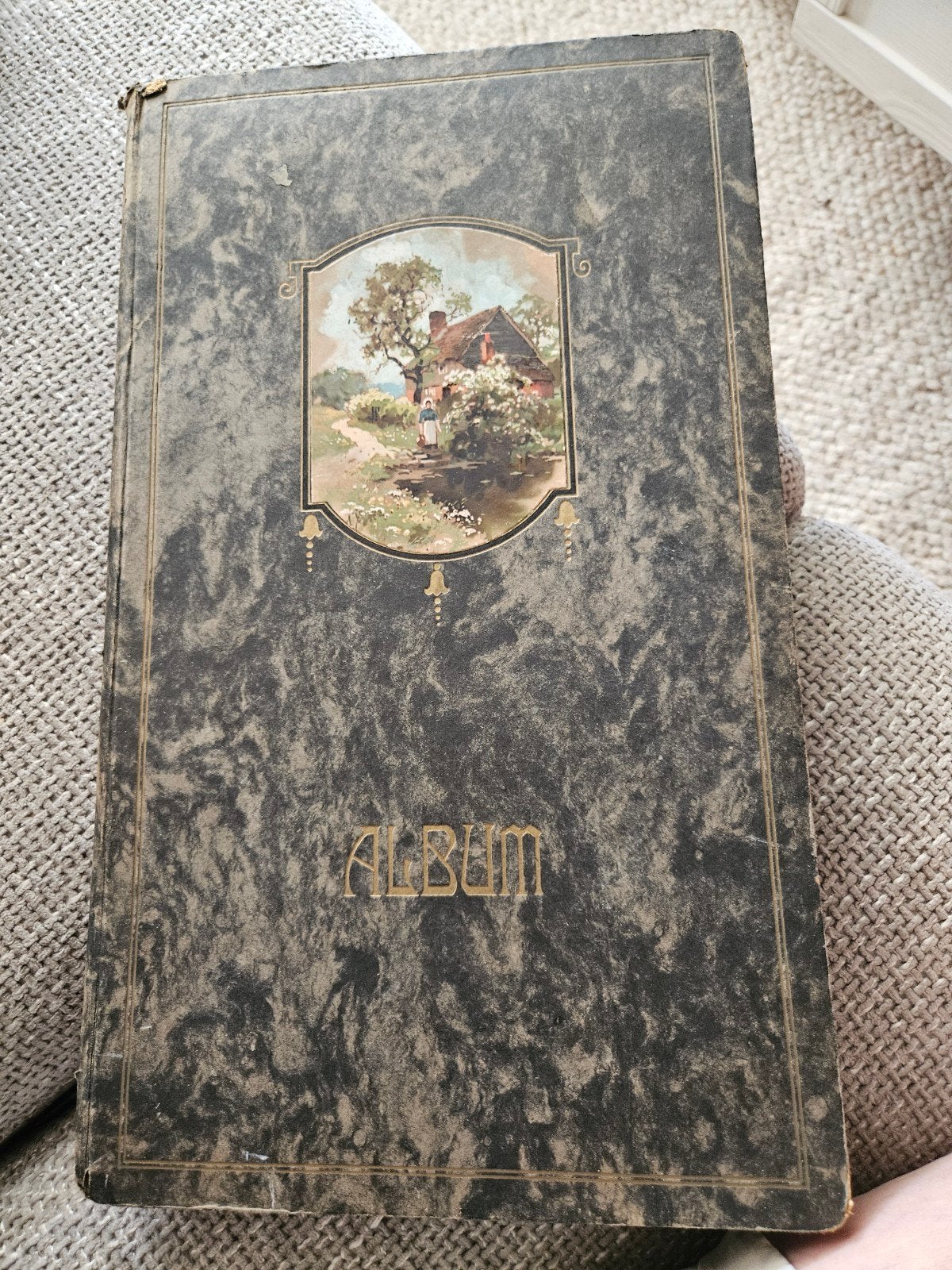 Ansichtkaarten album met 112 kaarten - Vintage collectie, Ophalen of Verzenden, Voor 1920, Gelopen
