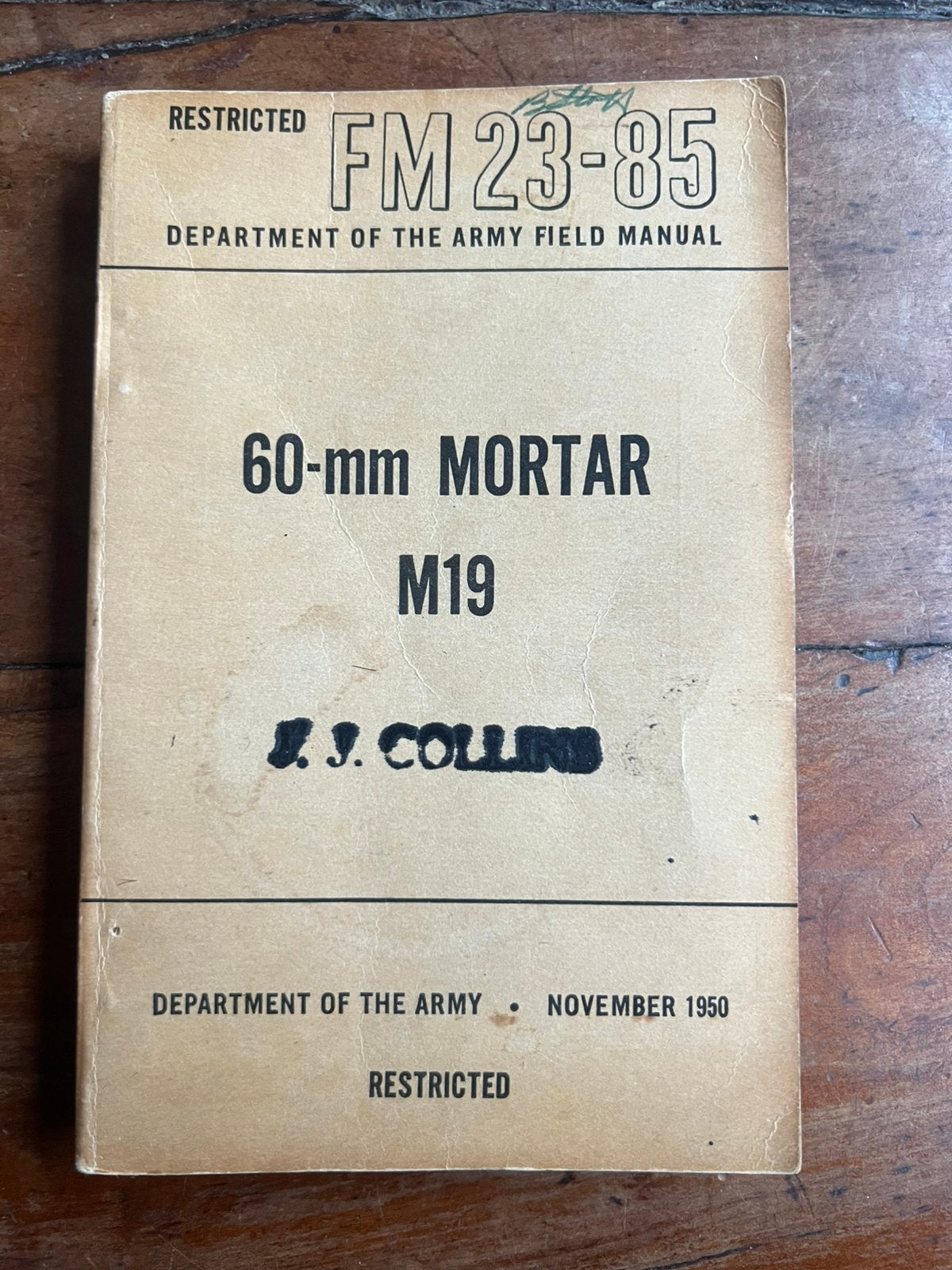 Amerikaans 60 mm mortier voorschrift wo2 modellen, Amerika, Verzenden, Boek of Tijdschrift