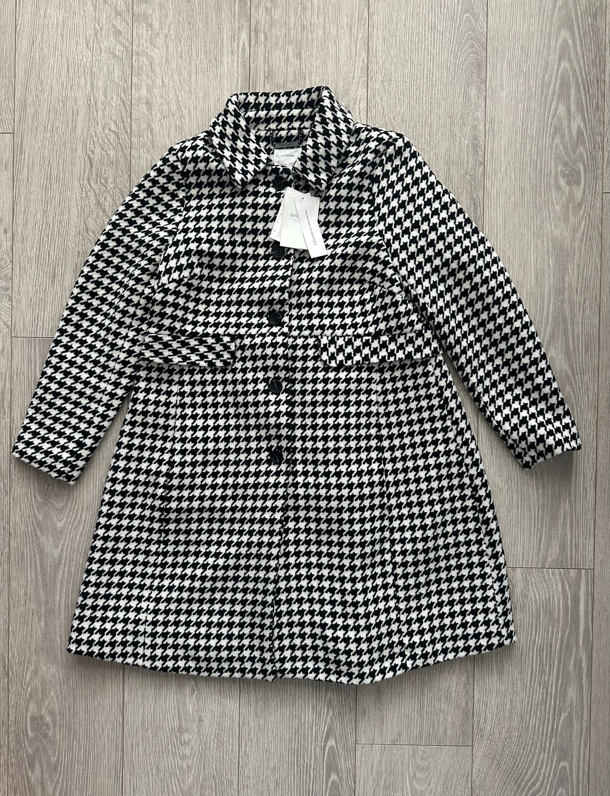 Nieuwe Seraphine Zwangerschapsjas Maat 38 - Pied-de-poule, Kleding | Dames, Maat 38/40 (M), Zwart, Nieuw, Ophalen of Verzenden