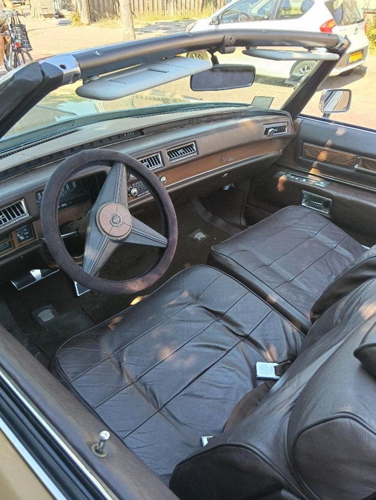 Cadillac Eldorado 1975 cabriolet, Auto's, Automaat, 8 cilinders, Cabriolet, Bruin