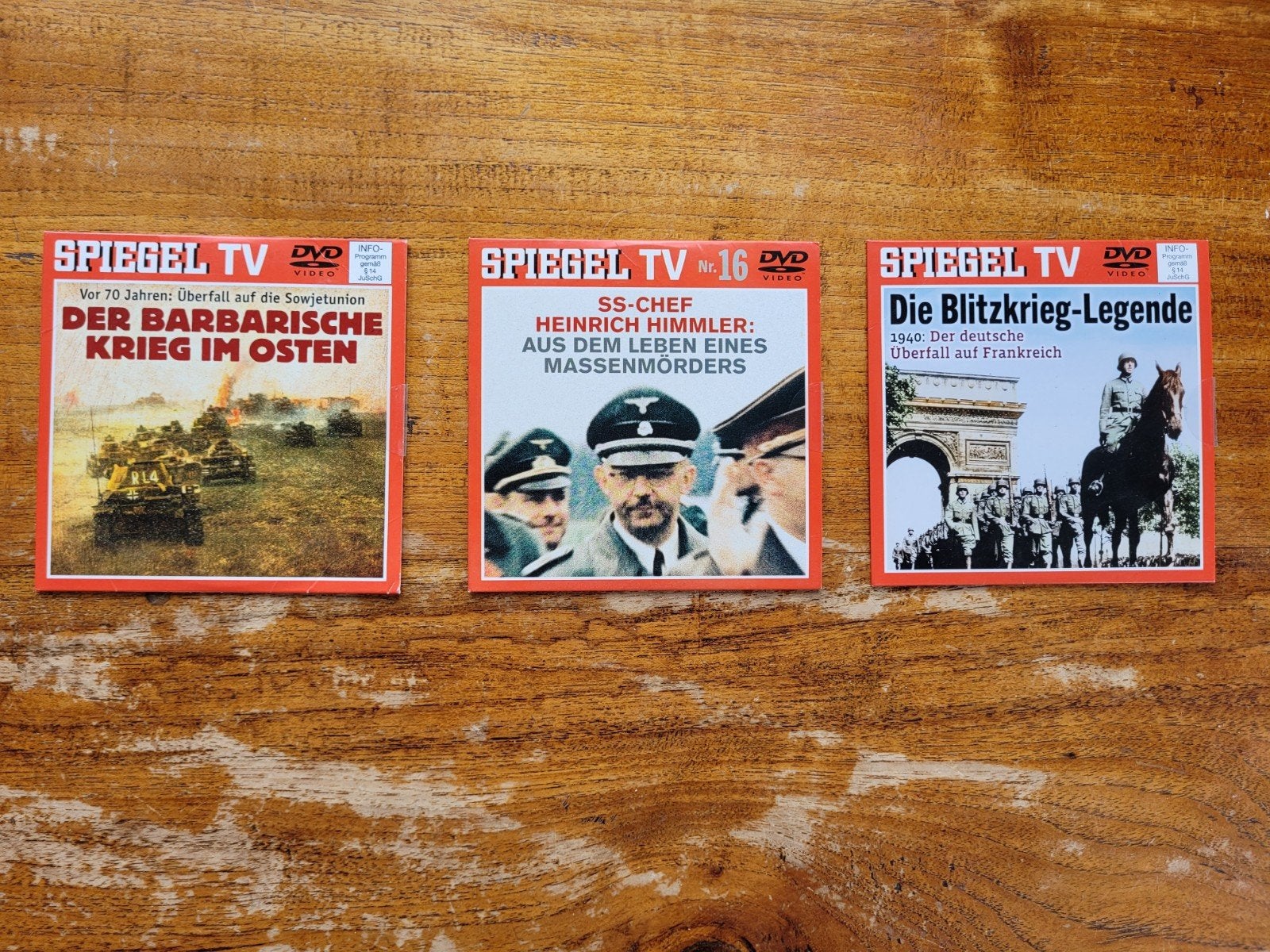 Spiegel TV DVD's: WOII Documentaires (3 stuks), Vanaf 16 jaar, Oorlog of Misdaad, Duits, Ophalen of Verzenden