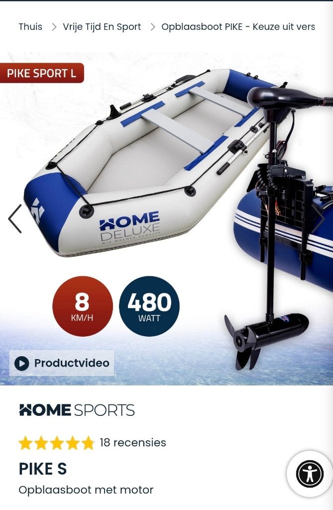 Boot met electrische motor., Watersport en Boten, Hengelsport | Algemeen, Zo goed als nieuw, Overige typen, Ophalen