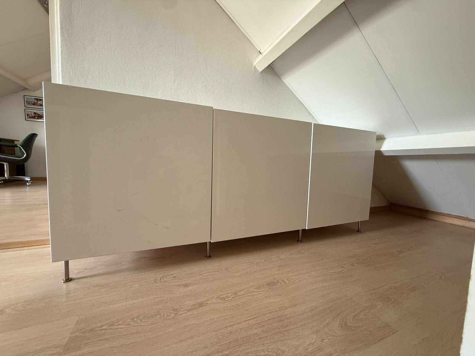 Ikea opbergmeubel glans wit 180x42x74, Huis en Inrichting, Kasten | Wandmeubels, Ophalen, Met deur(en), Zo goed als nieuw, Minder dan 150 cm