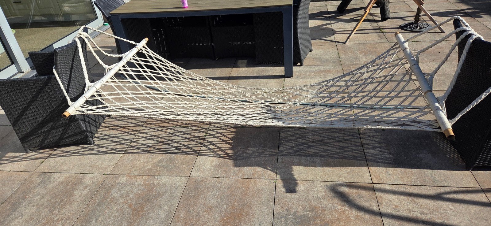grote stevige hangmat, Tuin en Terras, Ophalen, Gebruikt, Buiten