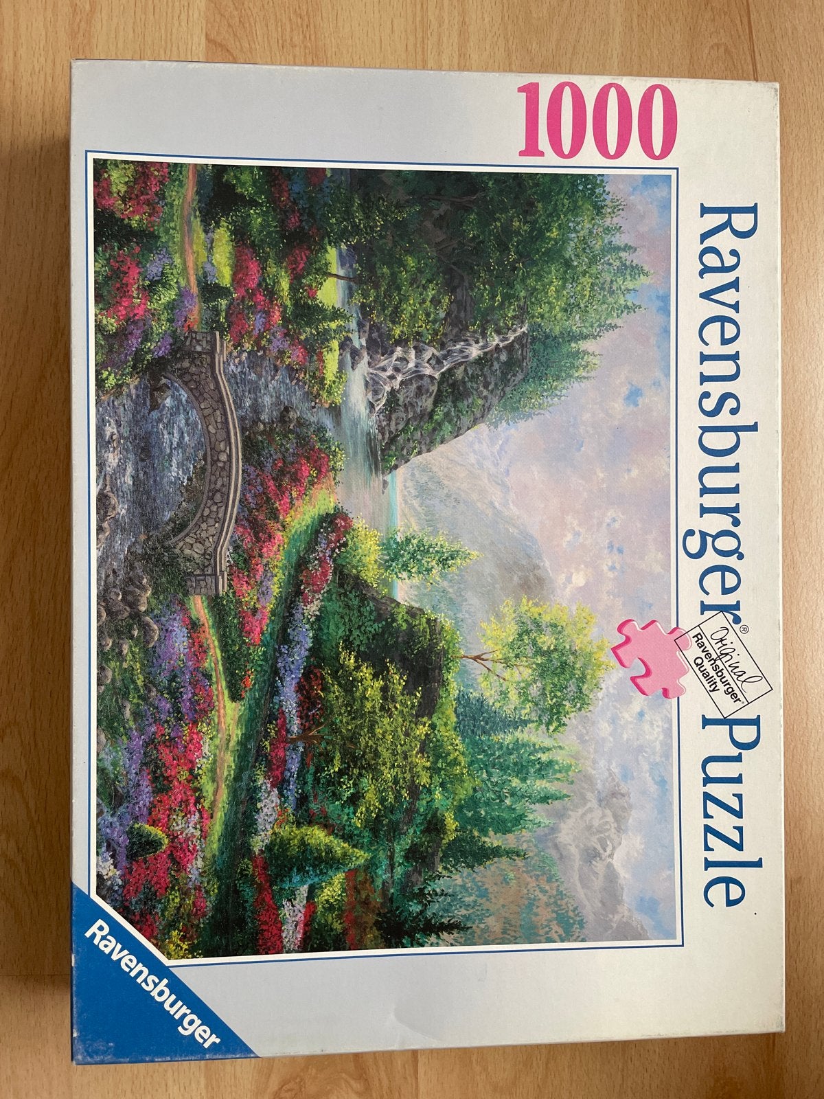 Ravensburger Legpuzzel 1000 stukjes - Waterval en brug, Ophalen of Verzenden, 500 t/m 1500 stukjes, Gebruikt, Legpuzzel