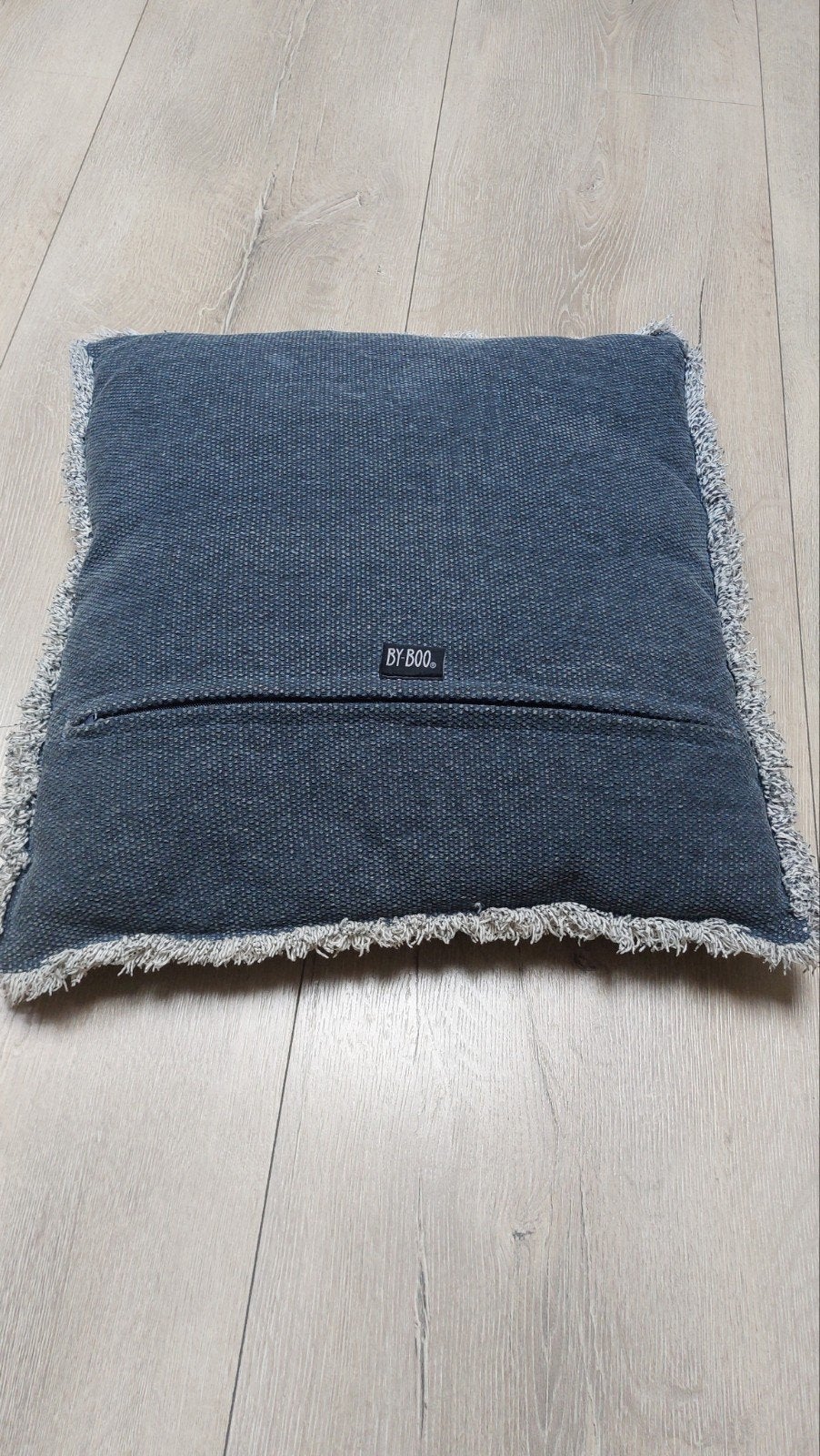 Groot By-Boo kussen 50x50 jeans/donker blauw, Ophalen of Verzenden, Zo goed als nieuw, Blauw, Vierkant