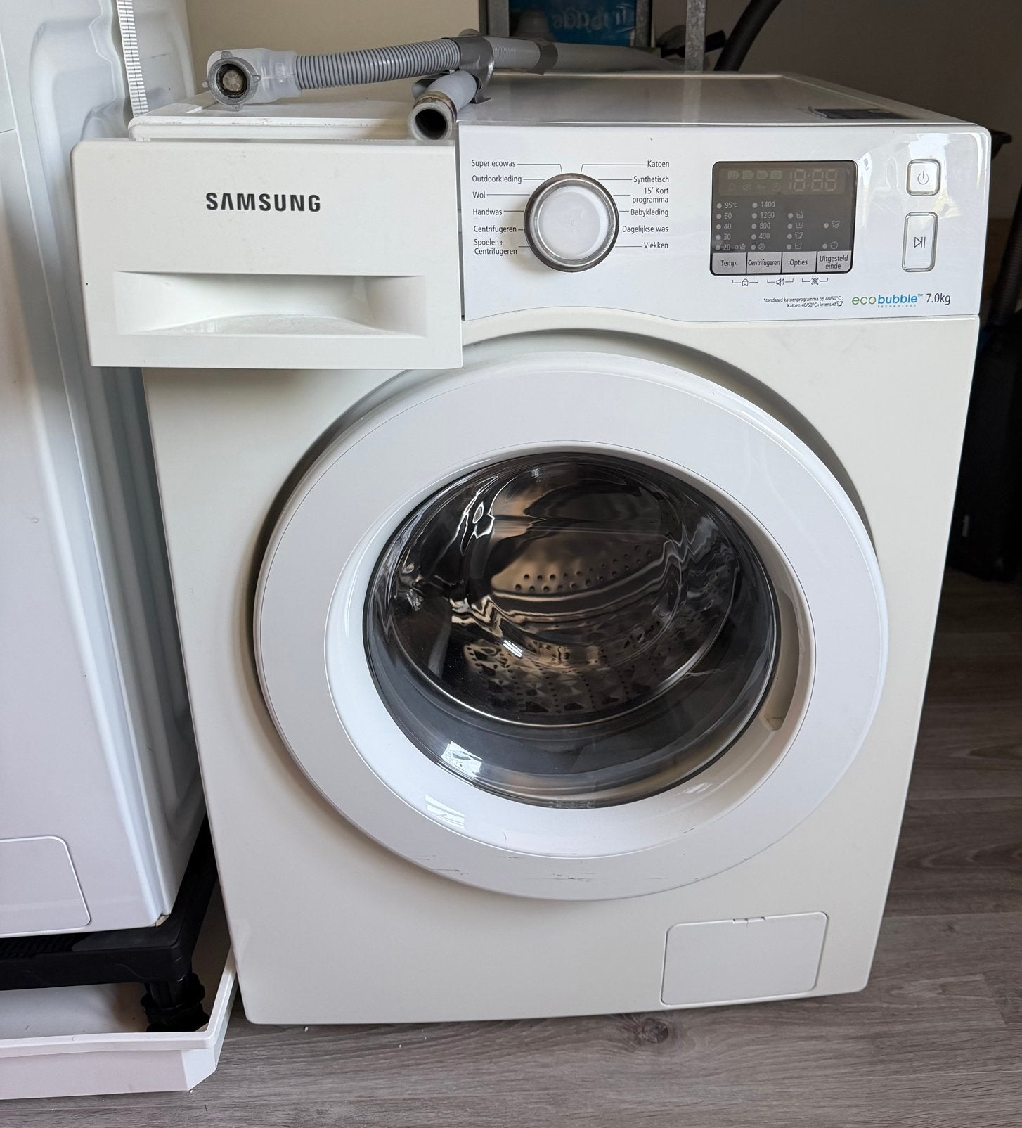 Samsung ecobubble 7kg, Ophalen, Gebruikt, Voorlader, 85 tot 90 cm