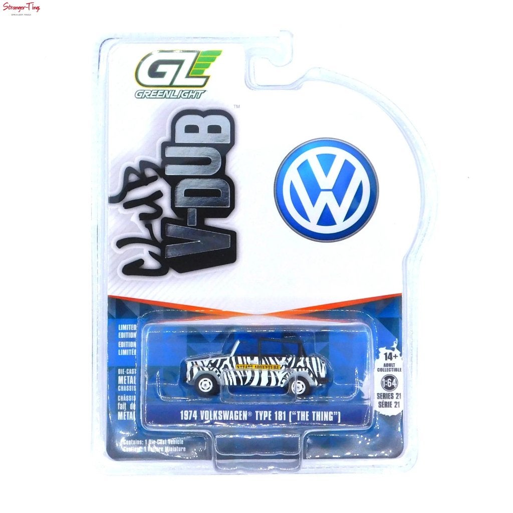 1974 Volkswagen Type 181 van Greenlight 1/64 The Thing Zebra, Ophalen of Verzenden, Nieuw, Auto