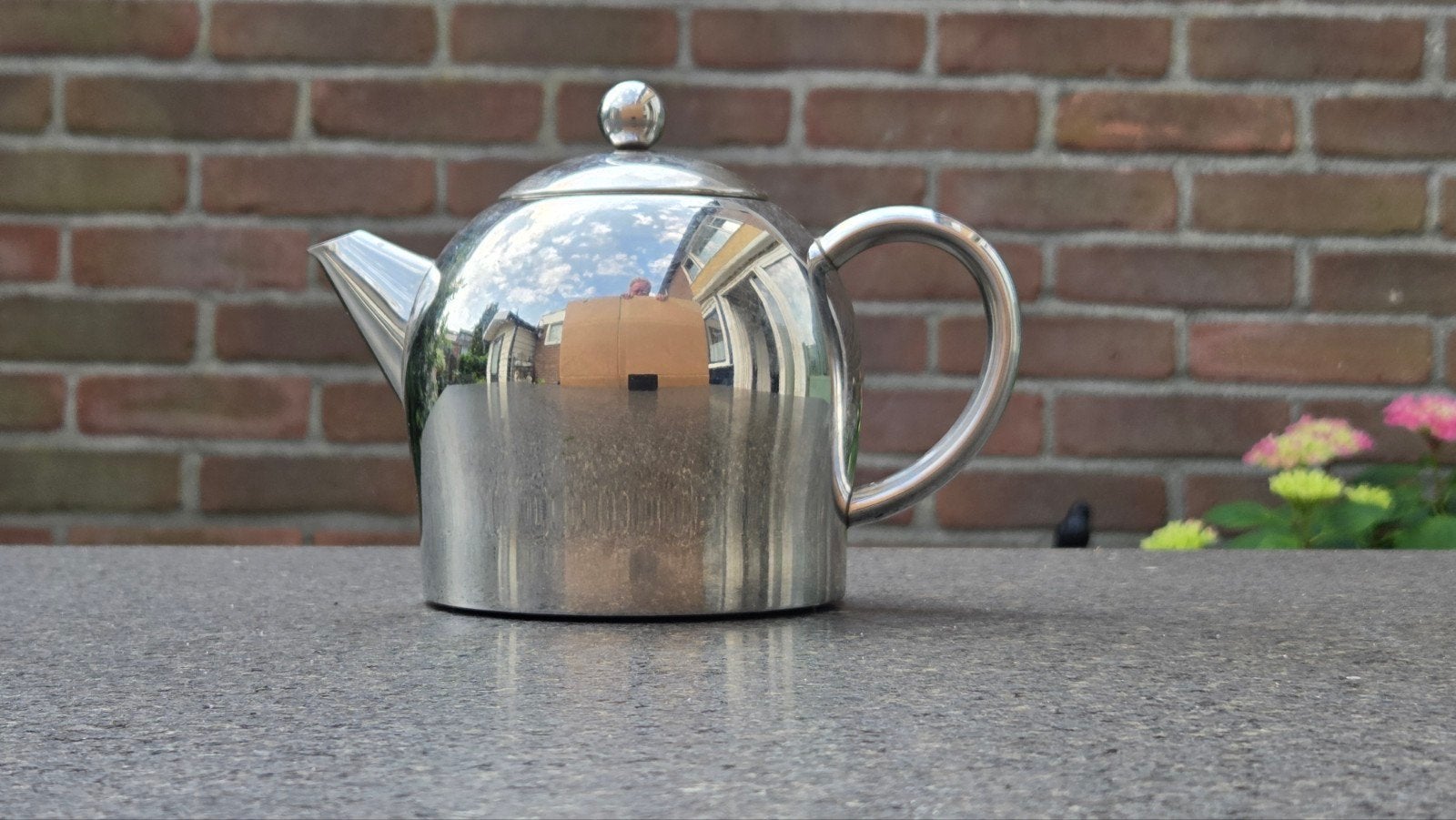 Bredemeijer Minuet Theepot - Dubbelwandig RVS 0.5L, Theepot/fluitketel, Bredemeijer, Zilver, Ophalen of Verzenden