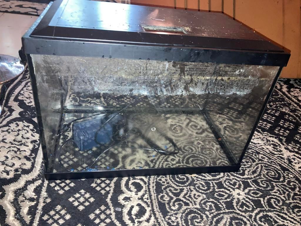 Aquarium 60x40x40 met pompje zonder lamp, Dieren en Toebehoren, Ophalen, Verwarming, Gebruikt, Leeg aquarium