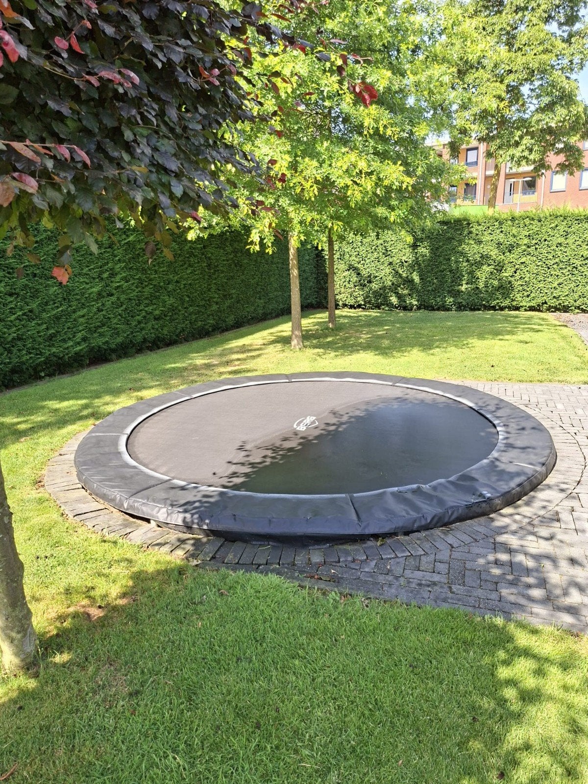 Berg trampoline 3,85m doorsnede - Inground, Ophalen, Zo goed als nieuw