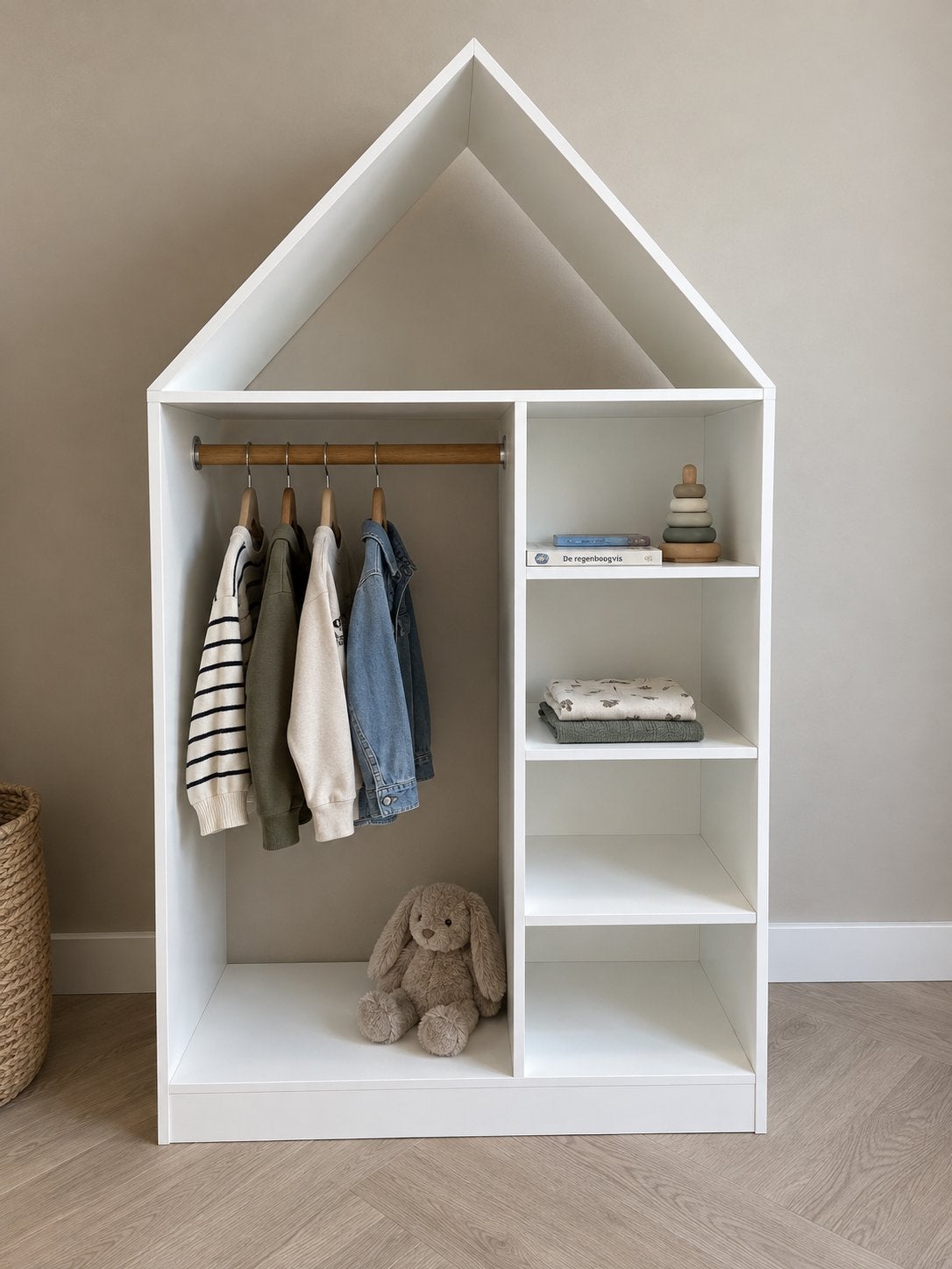 Montessori kast voor kinderkamer ZGAN, Ophalen, 100 tot 150 cm, Met plank(en), Zo goed als nieuw
