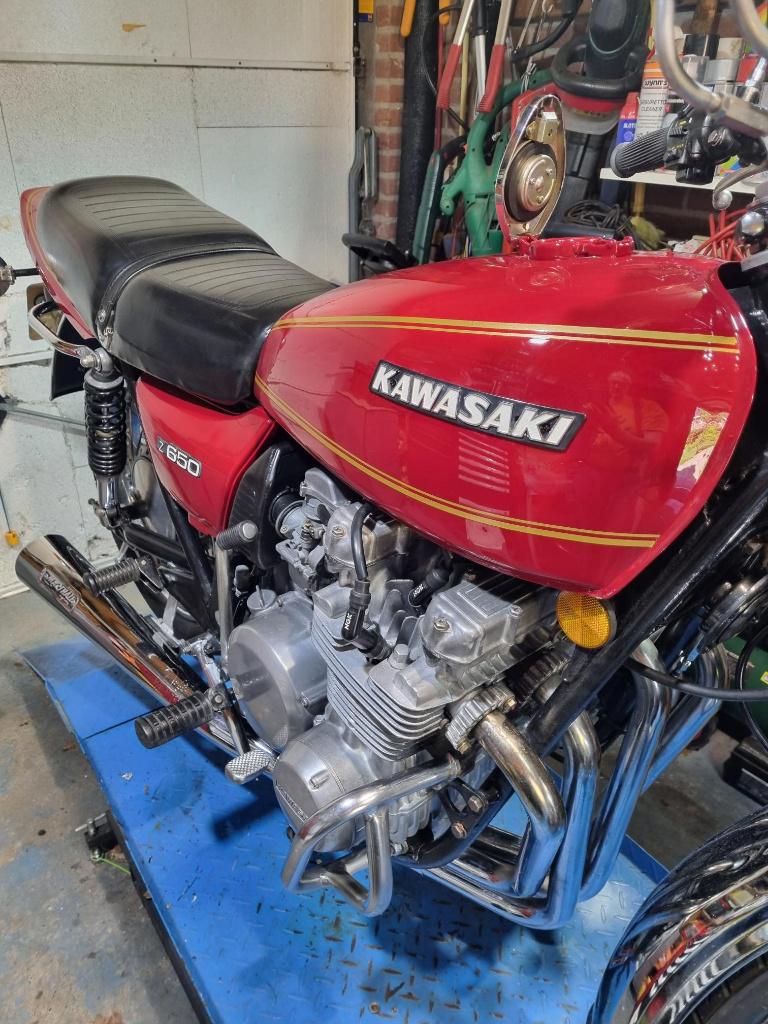 Kawasaki KZ 650 B (1977) – Frame 025460 – Authentiek project, Motoren, Motoren | Oldtimers, Sportuitlaat, Gebruikt, Meer dan 35 kW