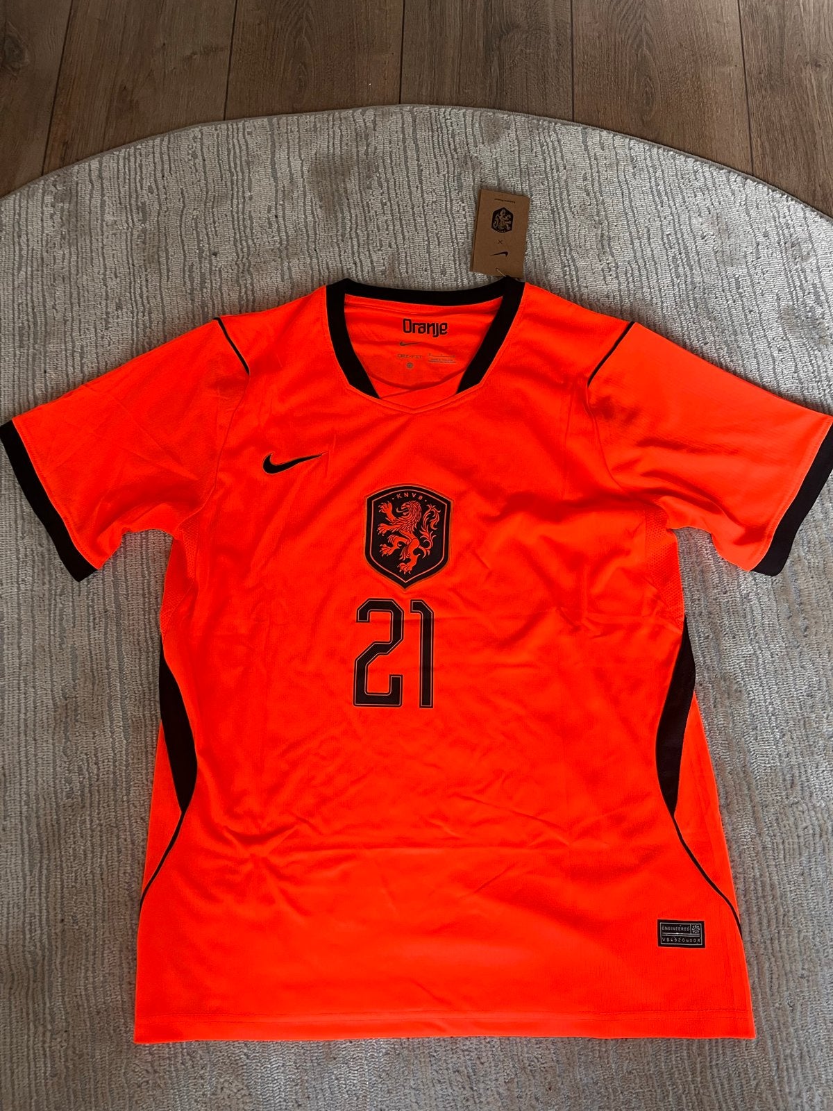 Nederland Voetbalshirt Frenkie de Jong #21 Maat M Nieuw, Sport en Fitness, Voetbal, Maat M, Ophalen of Verzenden, Nieuw, Shirt