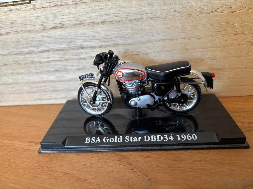 BSA Gold Star DBD34 1960 Miniatuur Motorfiets Model, Overige merken, 1:50 of kleiner, Overige typen, Ophalen of Verzenden