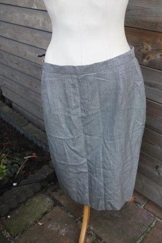 Rok blauw/ wit Escada mt 44 winter  Vaste prijs OPRUIMING, Blauw, Maat 42/44 (L), Escada, Ophalen of Verzenden