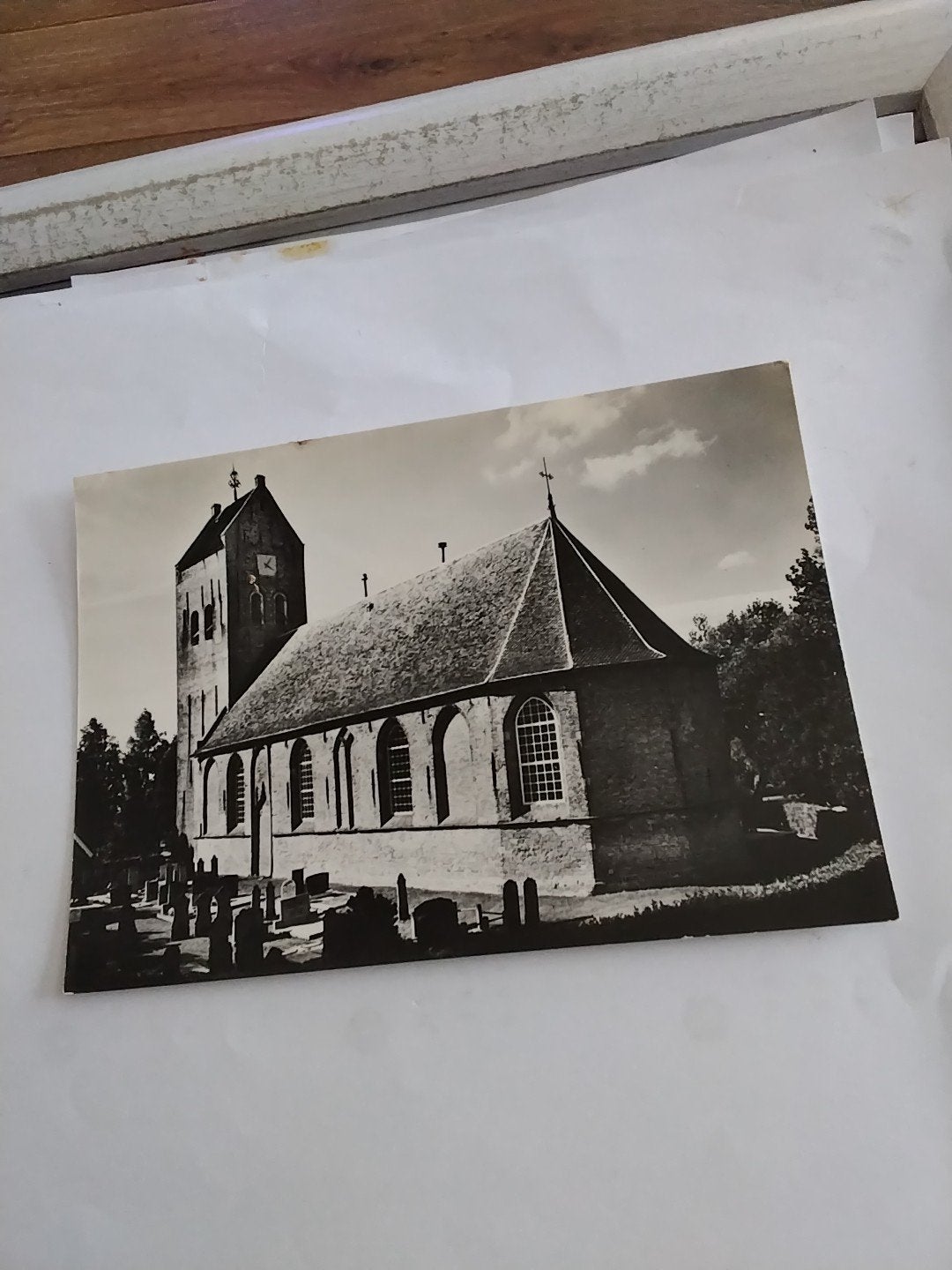 Oude Ansichtkaart Ned. Herv. Kerk Lutkewierum (Fr.), Ophalen of Verzenden, 1960 tot 1980, Friesland