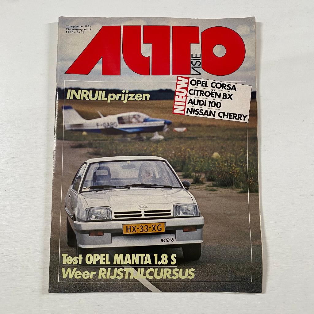 Autovisie Tijdschrift 1982 nr. 19 Opel Corsa & Manta 1.8 S, Ophalen of Verzenden, Gelezen, Opel