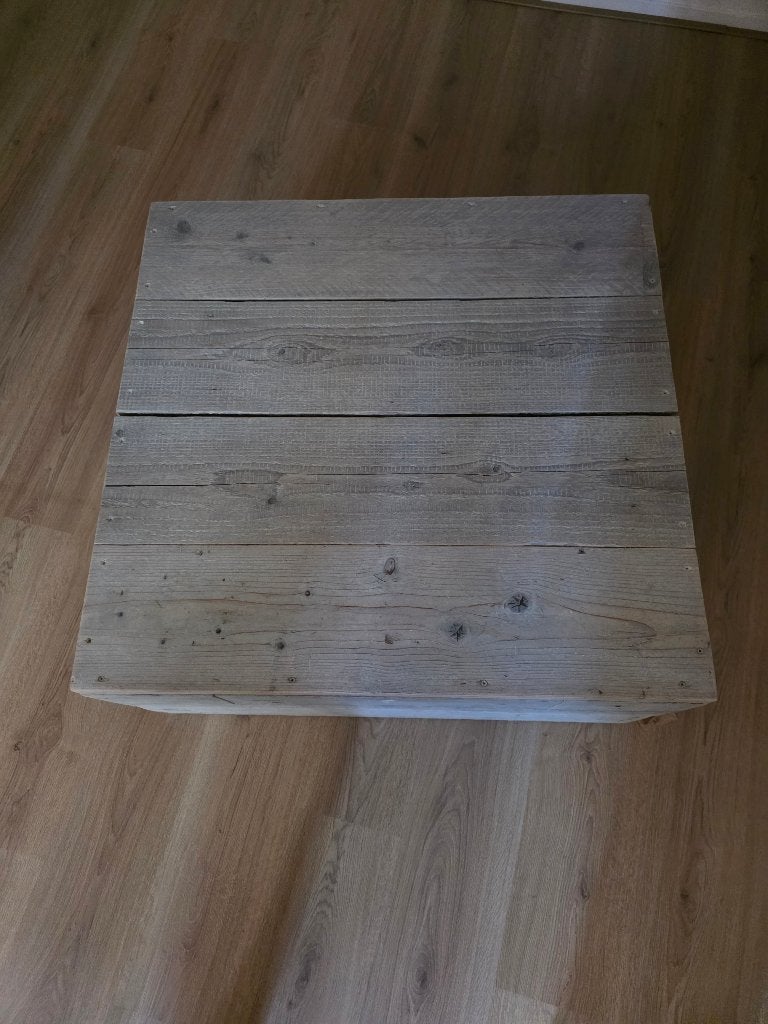 salontafel steigerhout, Ophalen, 50 tot 100 cm, Vierkant, 50 tot 100 cm