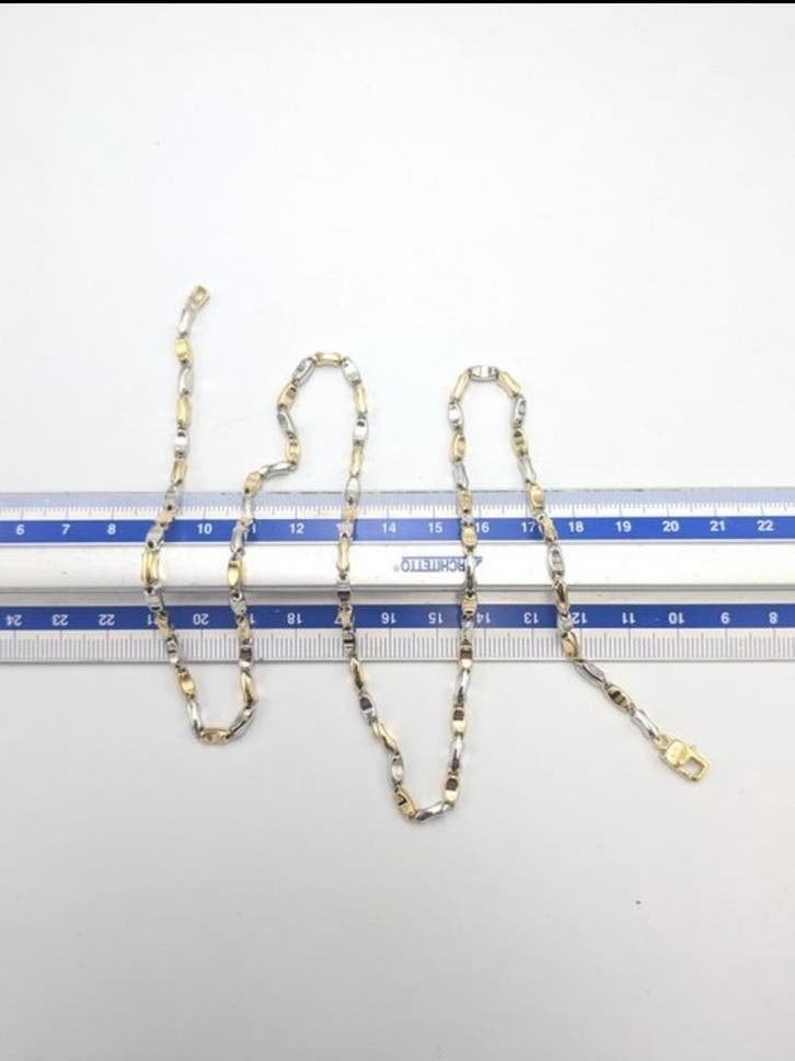 18 kt Gouden Ketting - Italiaans Vakmanschap - 60 cm, Ophalen of Verzenden, Nieuw, Goud