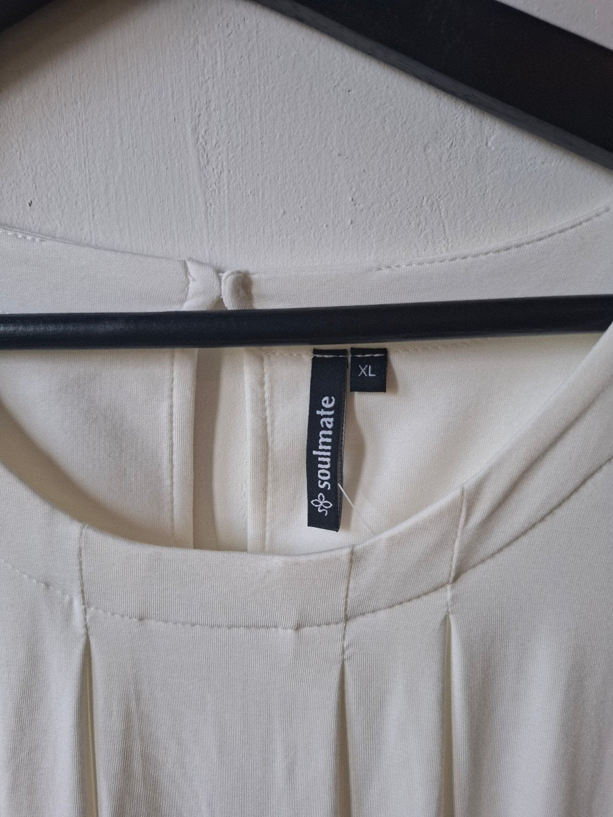 Soulmate top wit met kort mouw maat: XL/42,44, Kleding | Dames, T-shirts, Info@soulmate.as, Wit, Michael Jensens vej 8, 7400 Herning, Denmark