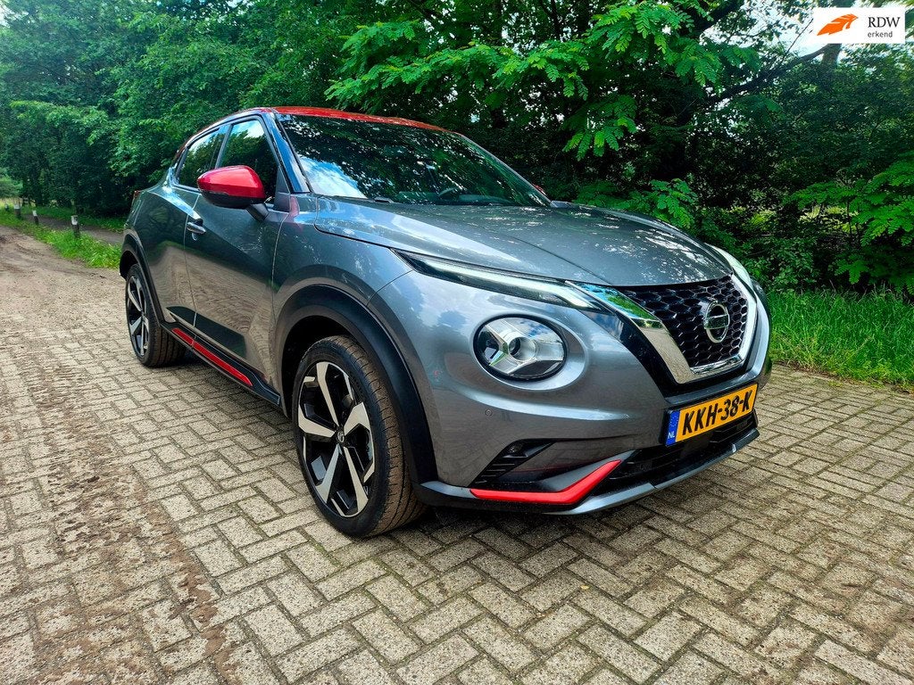 Nissan Juke 1.0 DIG-T Tekna / BOSE geluid / 19 inch, Auto's, Gebruikt, Zwart, Bedrijf, 3 cilinders