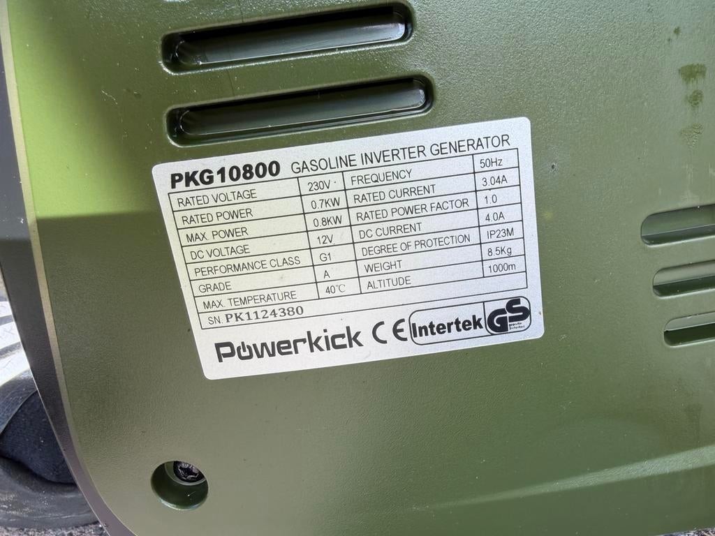 Powerkick PKG10800 Inverter Generator, Ophalen of Verzenden, Zo goed als nieuw