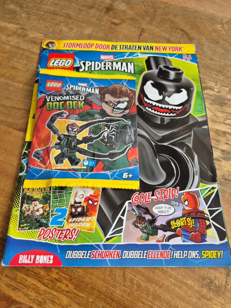 Lego tijdschrift spiderman venomised doc ock nieuw, Marvel, Lego, Nieuw, Ophalen of Verzenden