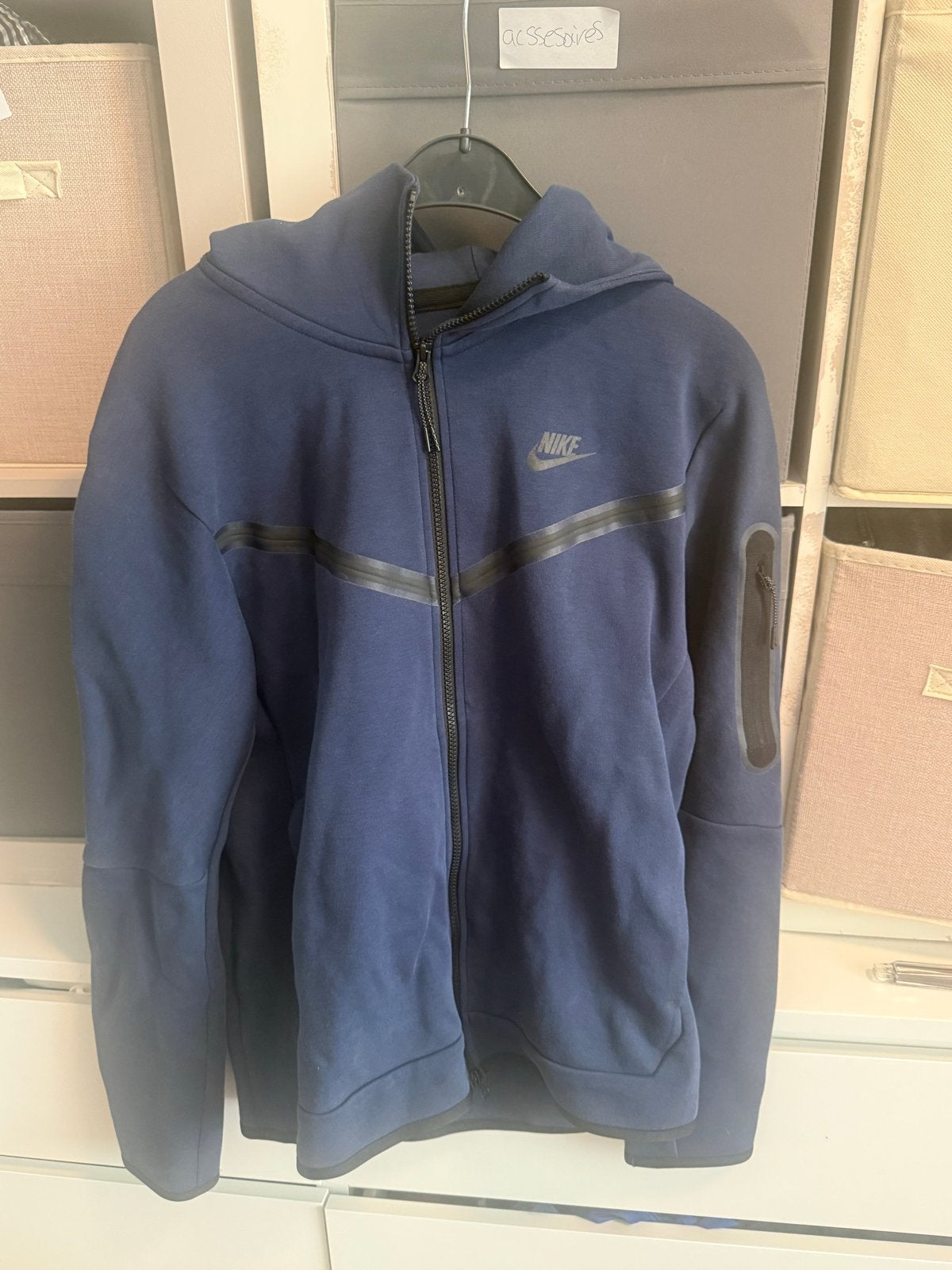 Nike Tech Fleece Hoodie Donkerblauw Maat M, Ophalen of Verzenden, Zo goed als nieuw