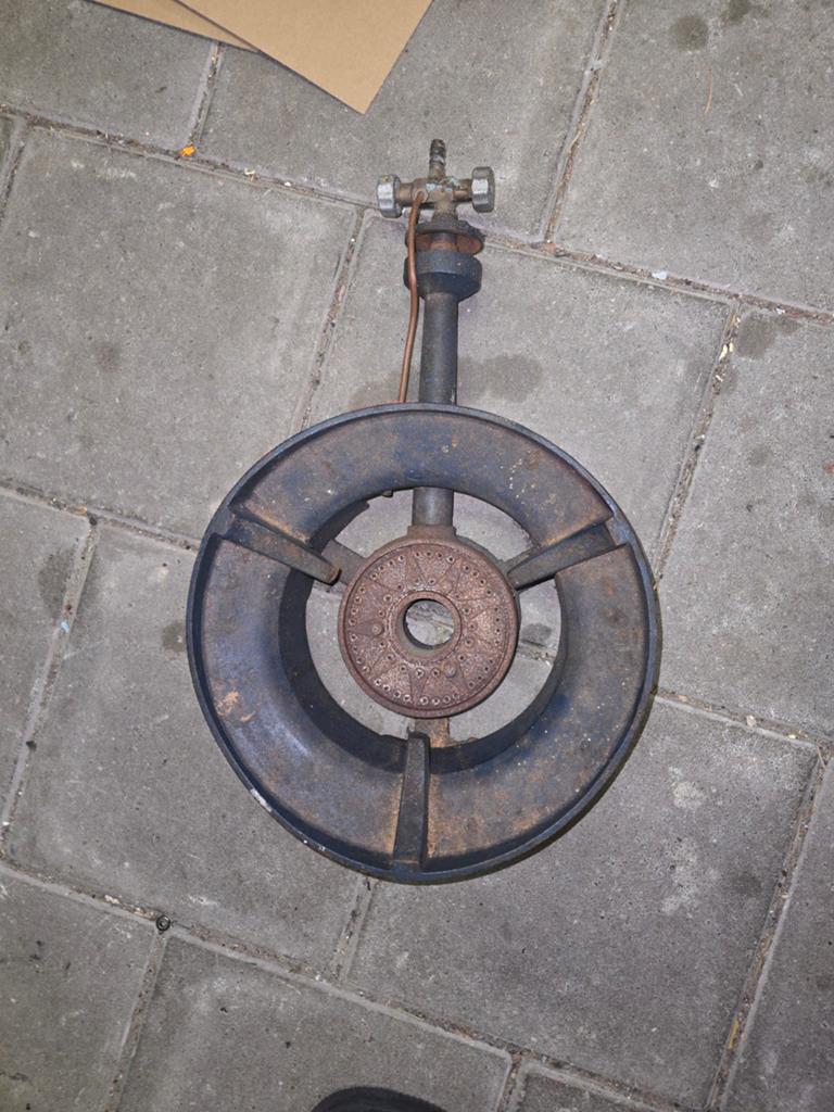 Robuuste gas wok brander voor buitenkeuken of camping, Gebruikt, 3 kookzones of minder, Ophalen of Verzenden, Gas